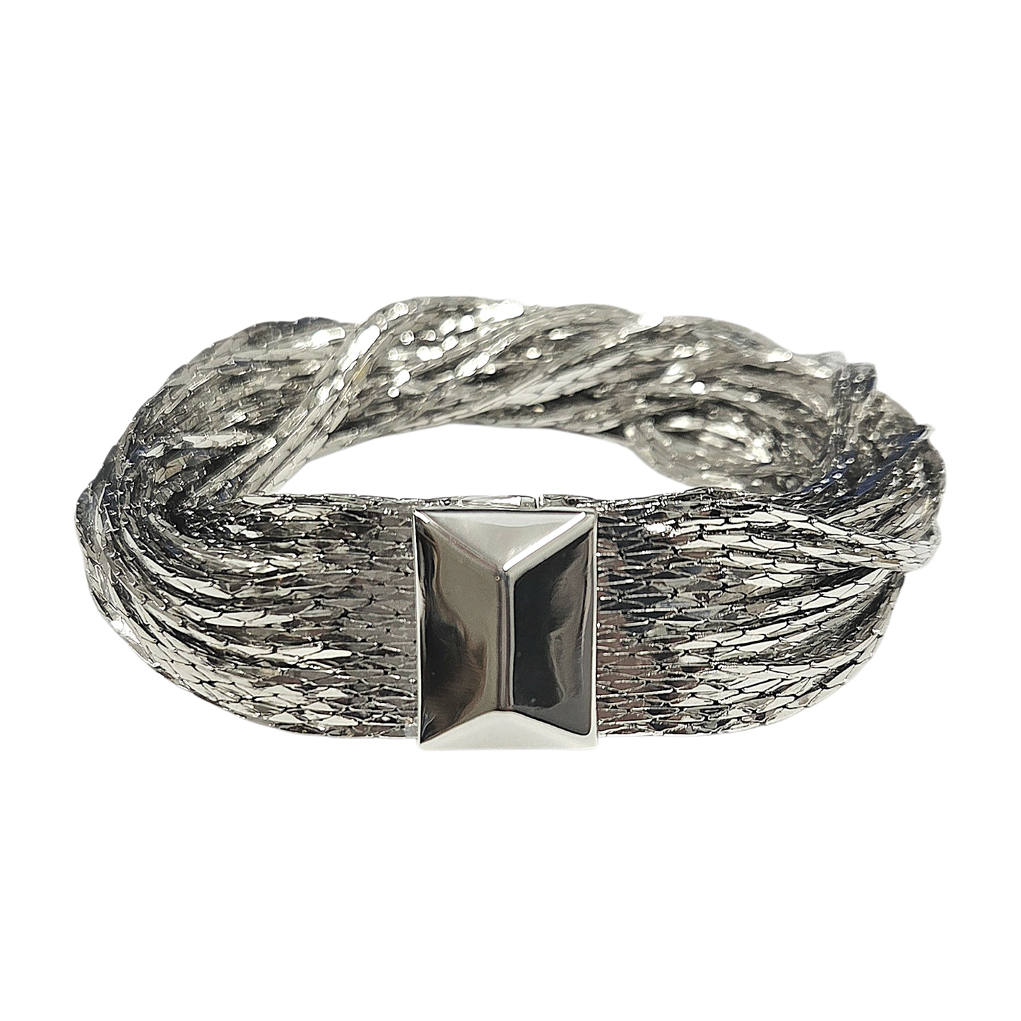 46 Row Silver Chain Bracelet