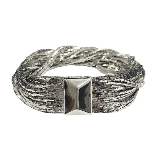 46 Row Silver Chain Bracelet