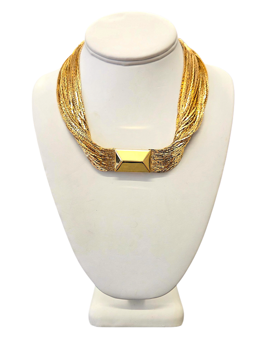 46 Row Gold Chain Necklace