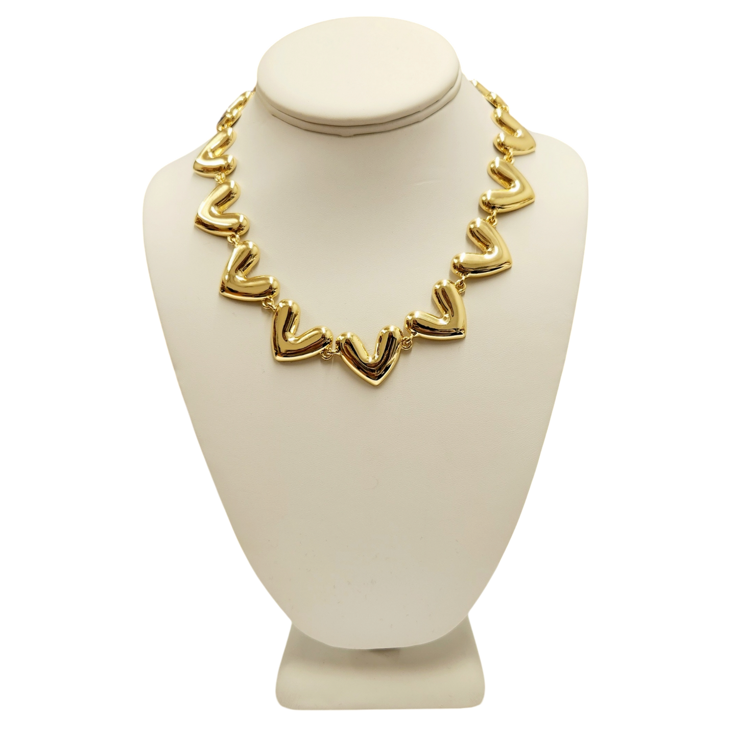 Polished Gold Heart Necklace
