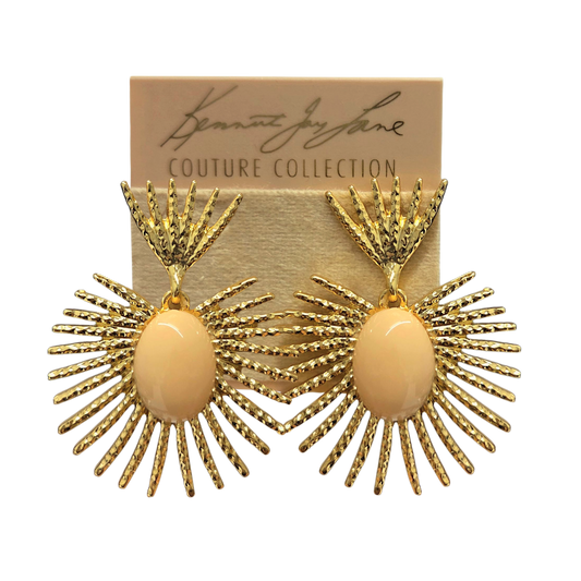 Gold Angelskin Fan Earring