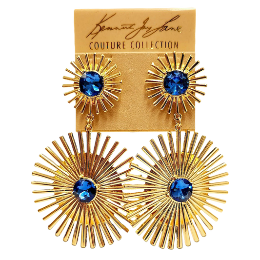Sapphire Sunburst Earring