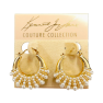 Pierced Pearl Hoop Earring