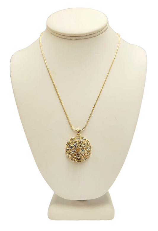 Crystal Cluster Pendant Necklace