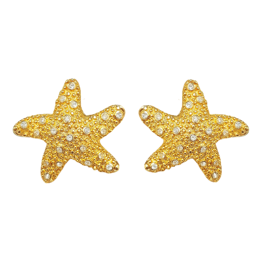 Crystal Starfish Earring
