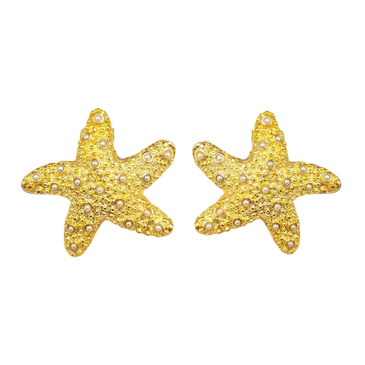 Pearls Starfish Earring