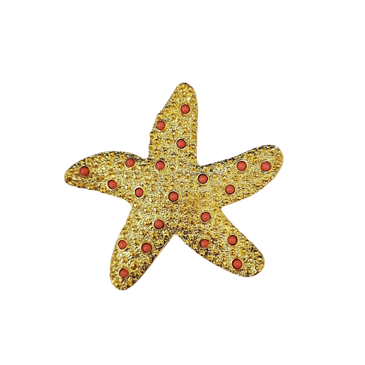 Coral Dots Starfish Pin