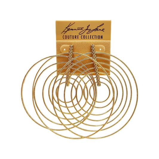Gold Multi-Circle Earring
