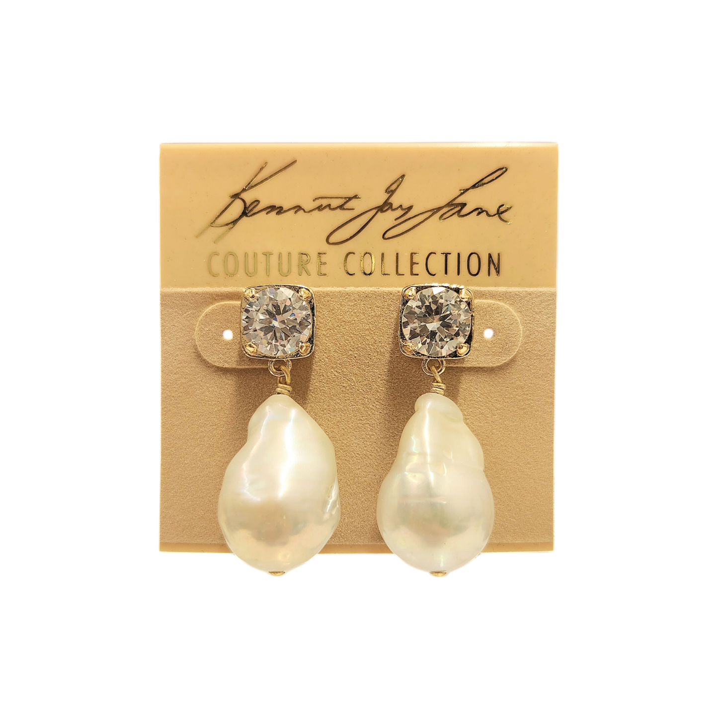 Rhinestone with Baroque Pearl Earring