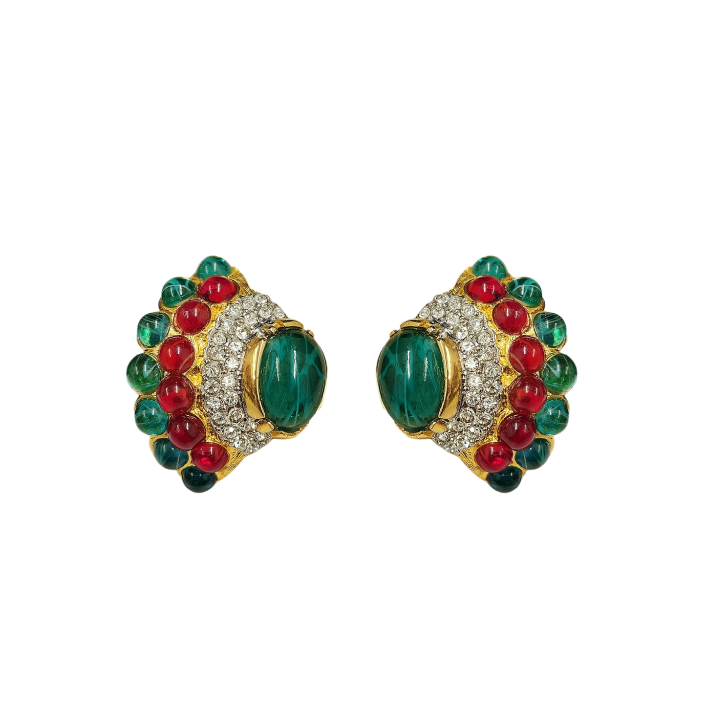 Flaw Emerald & Flaw Ruby Earring