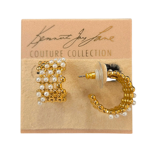Pearl dots Hoop Earring