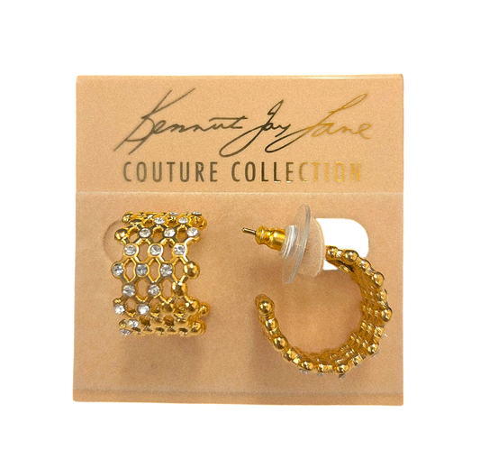 Crystal Dots Hoop Earring