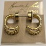 2 Row Pierced Hoop, 1 micro pearl, 1 gold ball