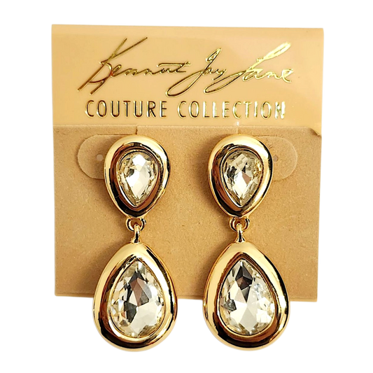 Double Crystal Teardrop Earring