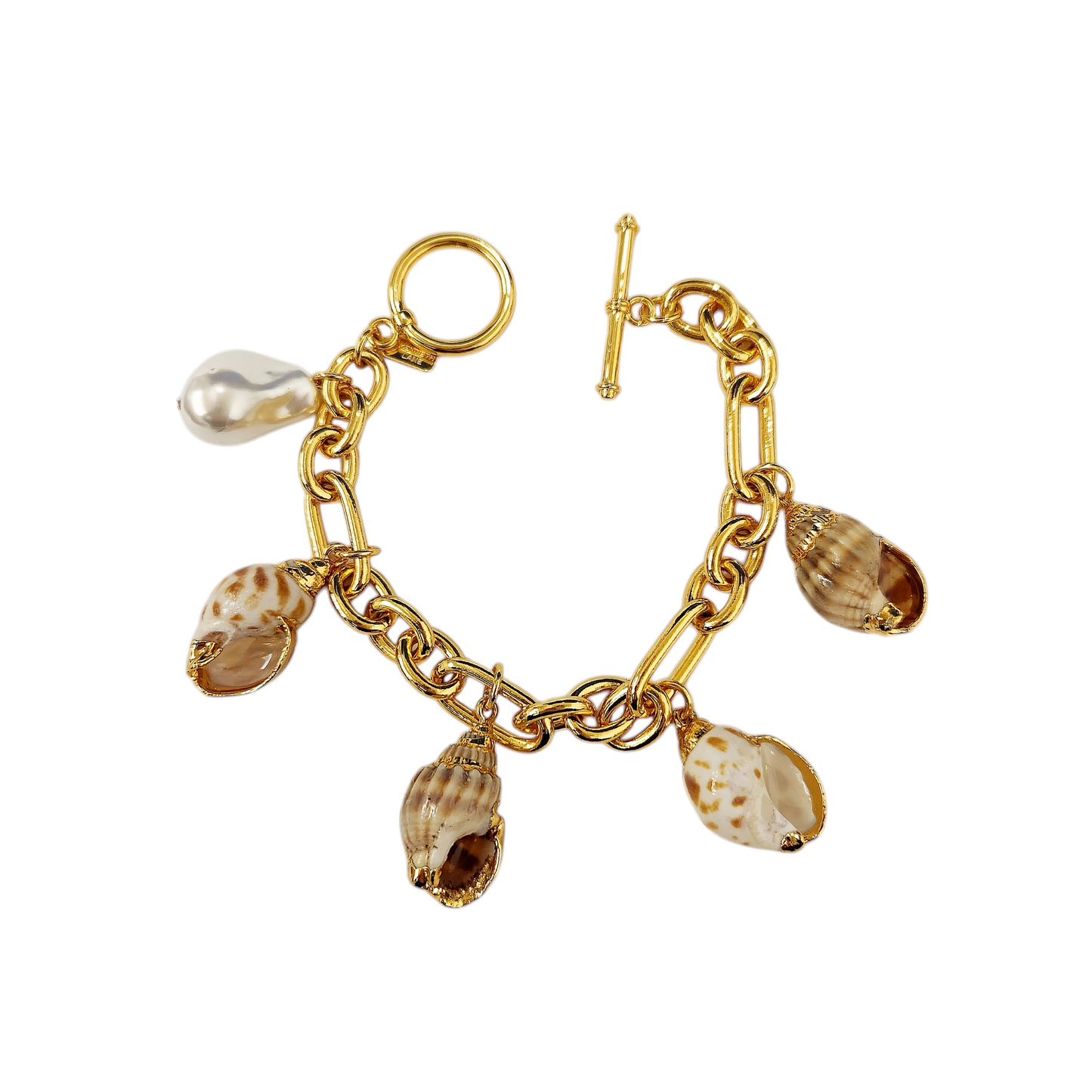 Multi Shell Charm Bracelet
