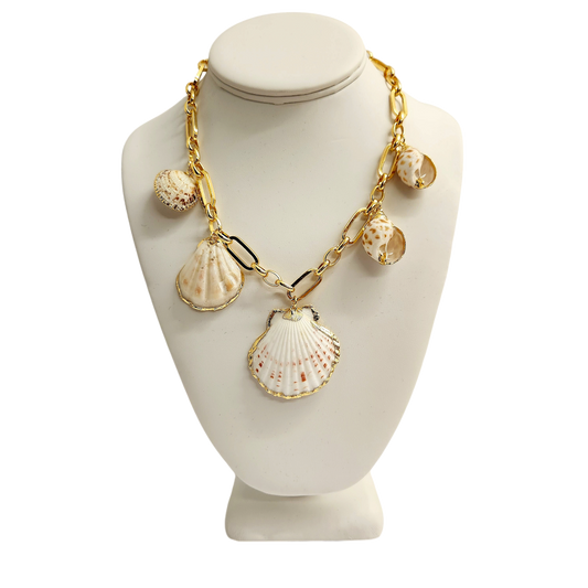 Multi Shell Charm Necklace