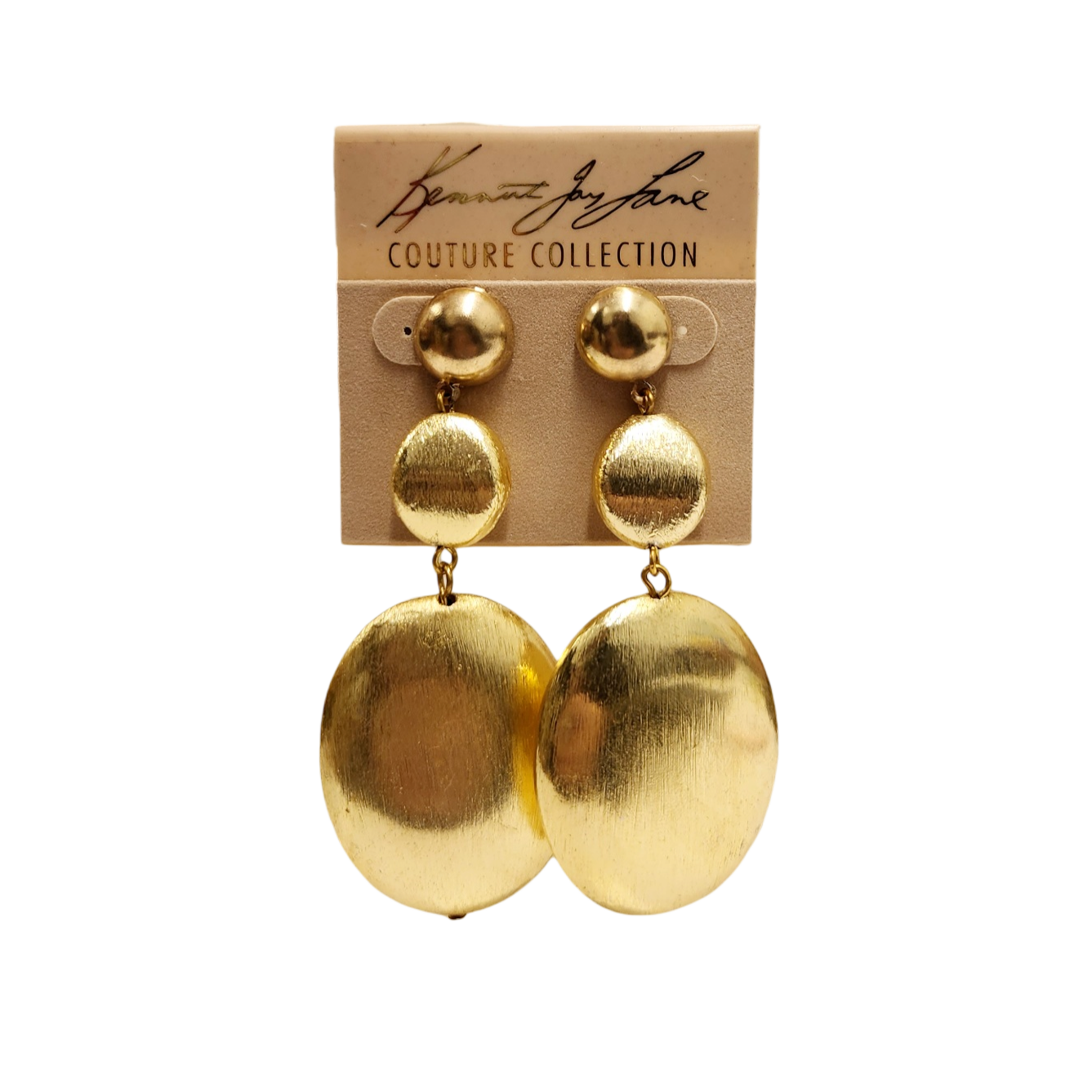 Gold Double Oval Earring