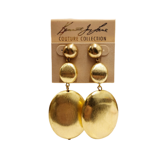 Gold Double Oval Earring