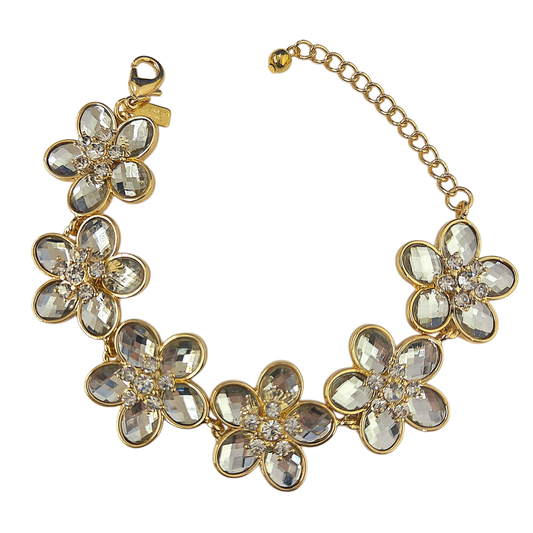 Crystal Flower Motifs Bracelet