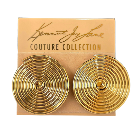 Gold Swirl Pierced Earring