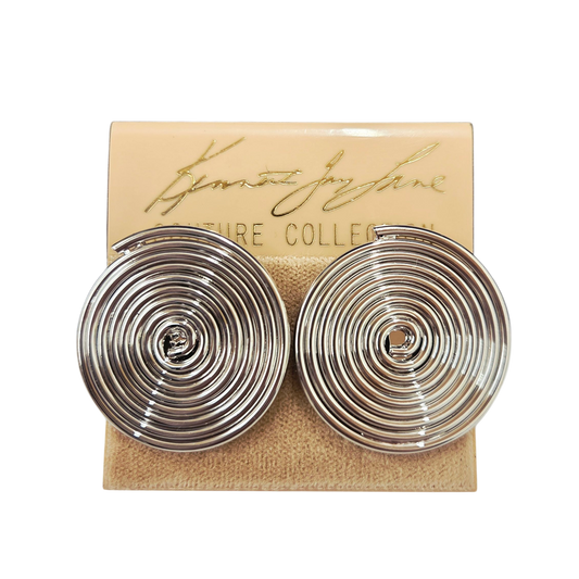 Silver Swirl Clip Earring