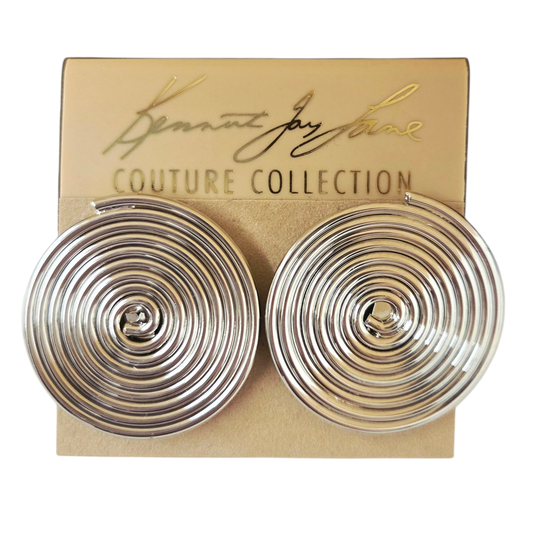 Silver Swirl Pierced Earring