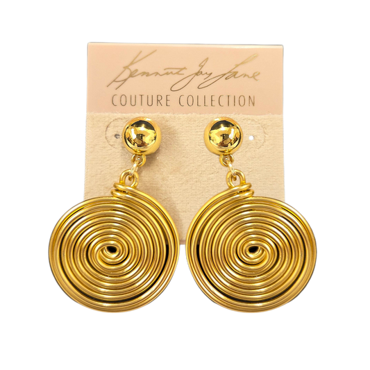 Gold Swirl Earring
