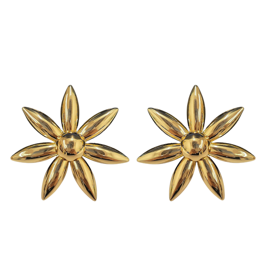 Gold Flower Earring