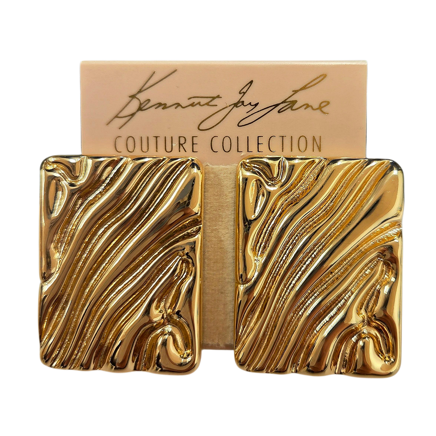 Wavy Square Pierced Earring