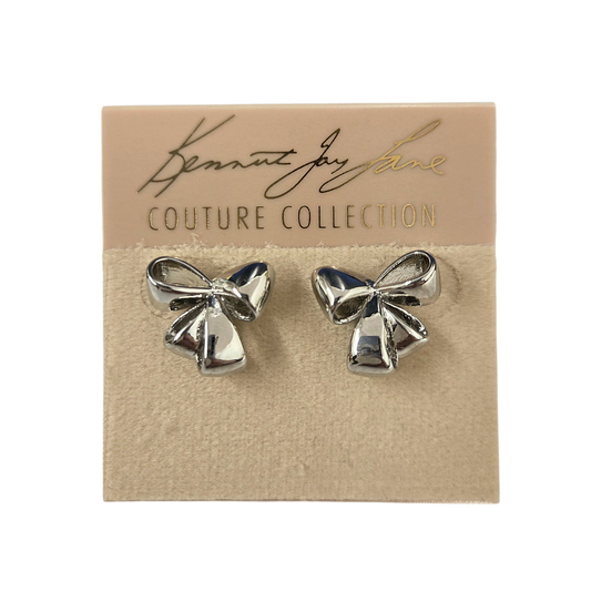 Silver Bow Earring