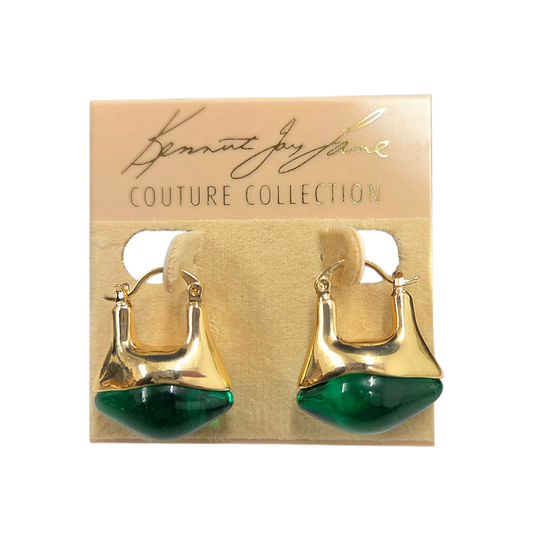 Emerald Hoop Earring