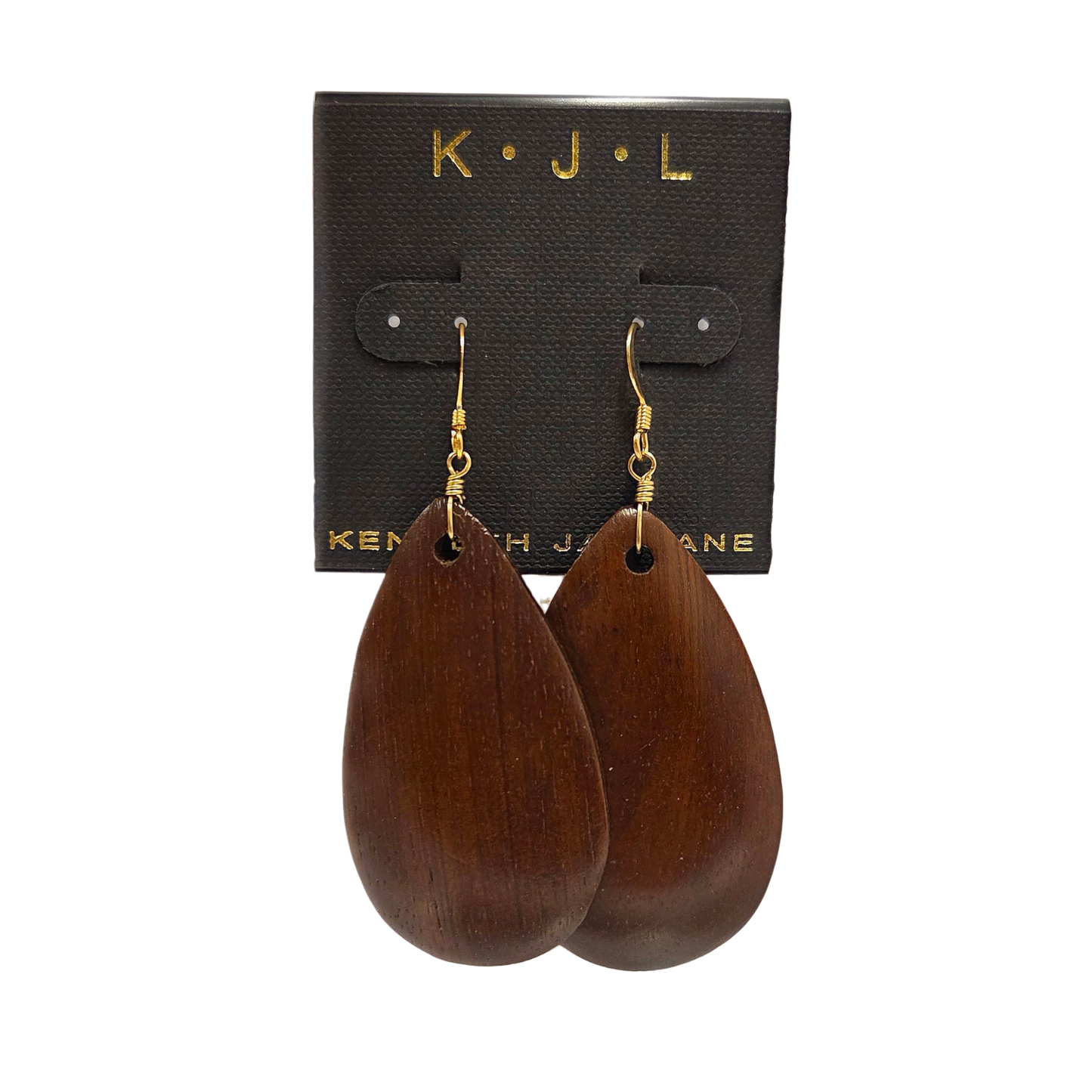 Teardrop Dark Wood Earring