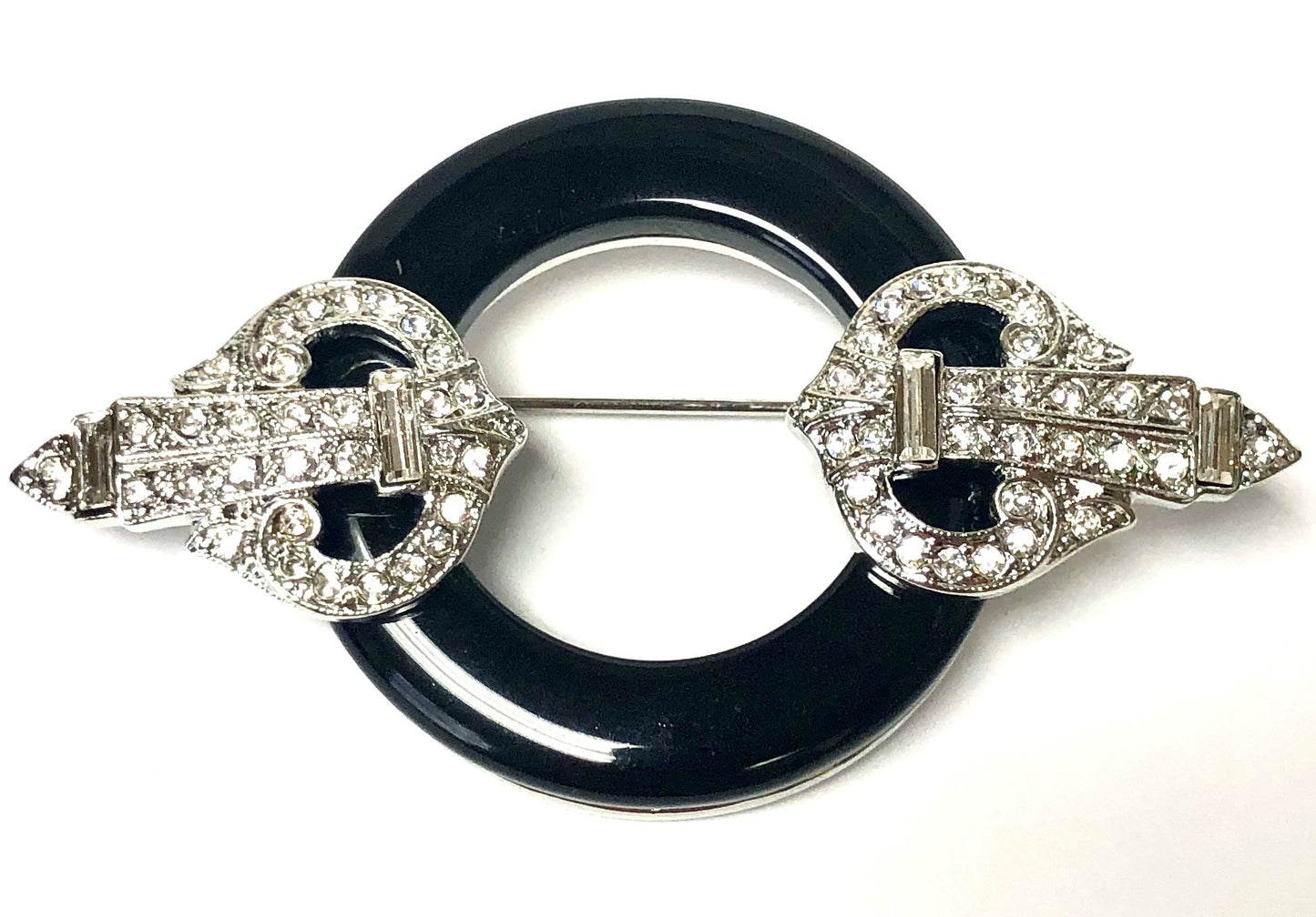 Jet Ring with Deco Ends