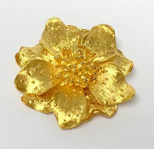 Gold Dogwood Flower Pin