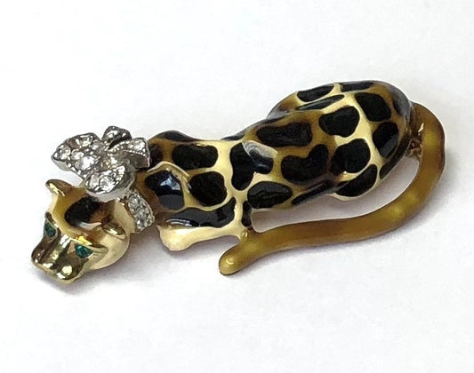 Leopard Beige and Black Pin