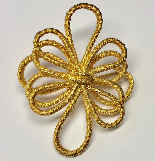 Gold Large Bow Pin