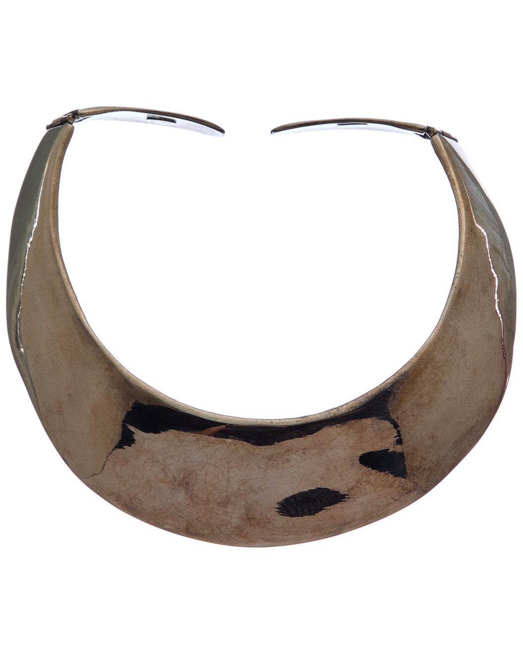 Polished Gunmetal Hinged Collar Necklace