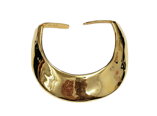 Polished Gold Hinged Collar Necklace