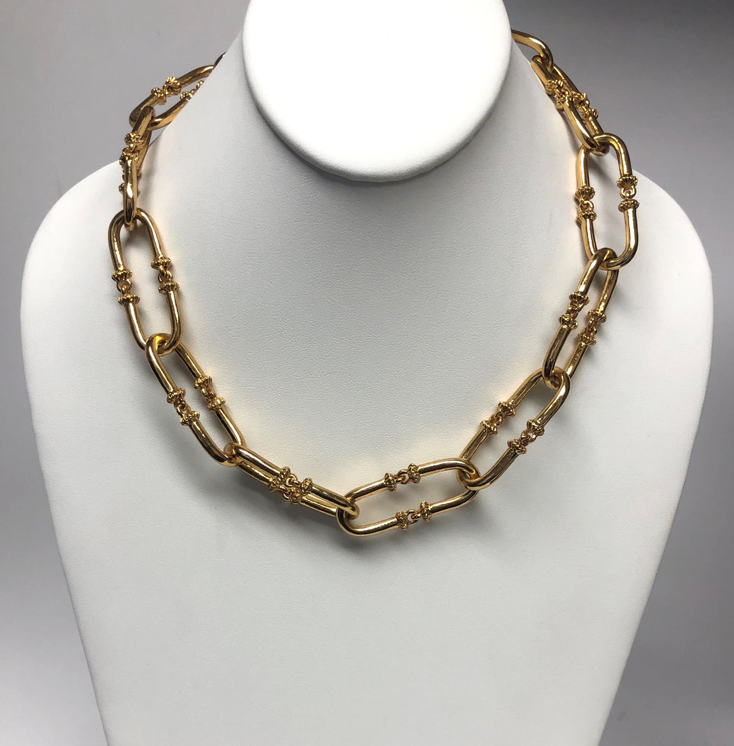 18"+ 3" Antique Gold Link Necklace