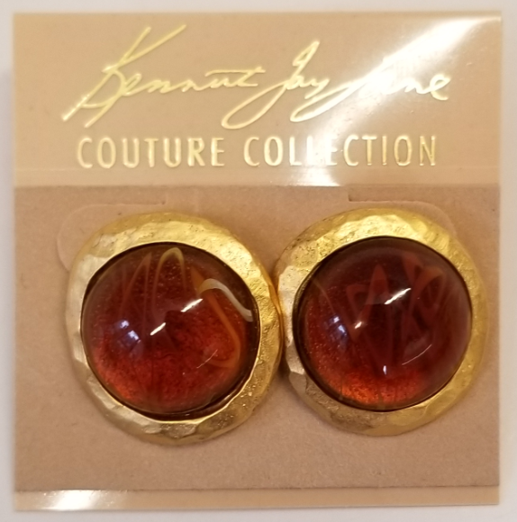 Flawed Topaz Button Pierced Earring