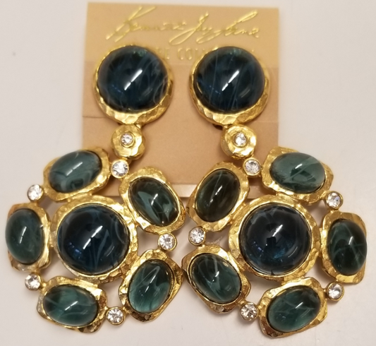 Montana Cabochon Cluster Clip Earring