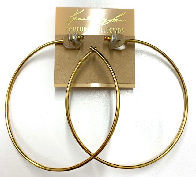 Extra Large 68MM Gold Pierced Hoop Earring