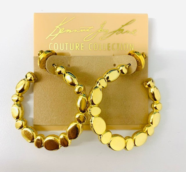 Gold Hoop Post Earring