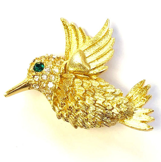 Gold Humming-Bird Pin