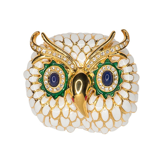 White Owl Brooch