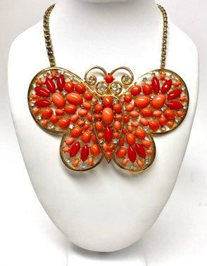 16" + 4" Two Tone Butterfly Necklace