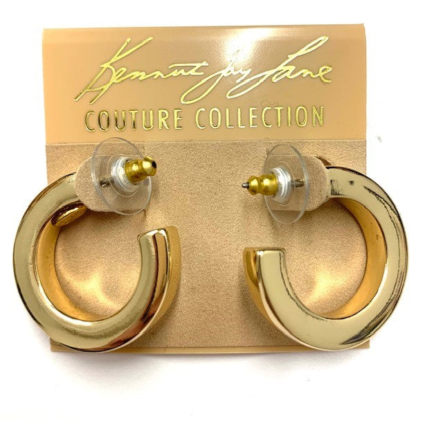 Gold Open Hoop Pierced Earring