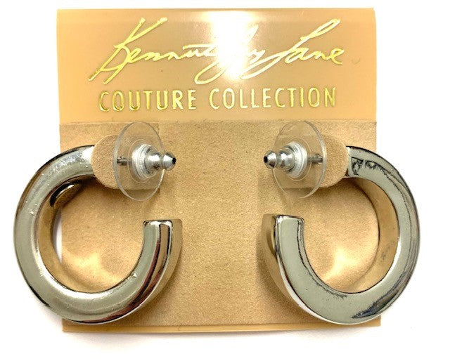 Silver Open Hoop Pierced Earring