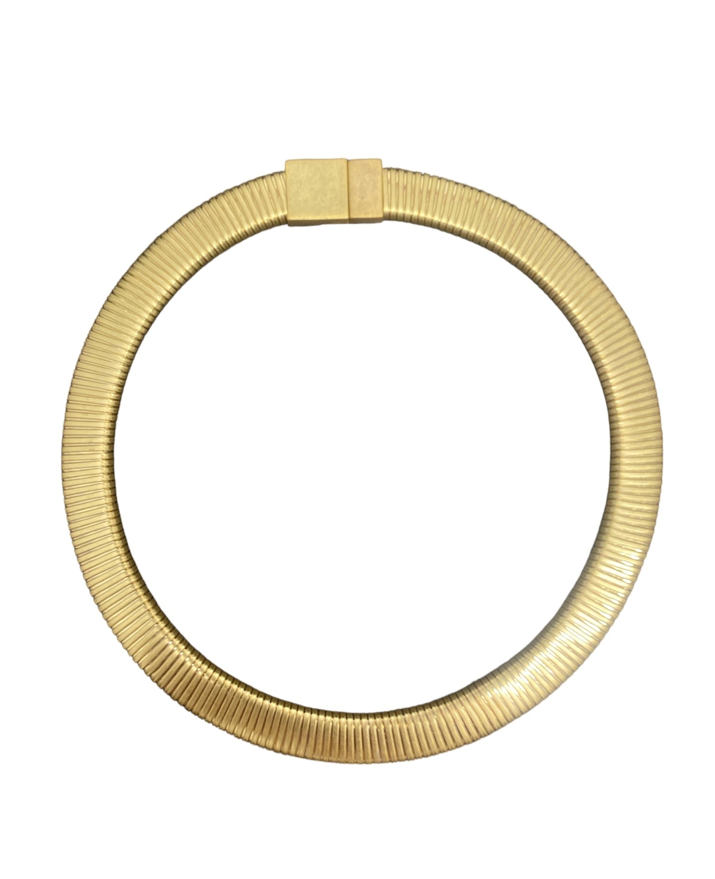 18.5" X 14mm Gold Flat Stretch Collar Neck