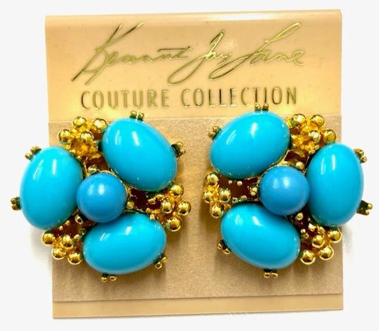 Turquoise Cluster Pierced Earring